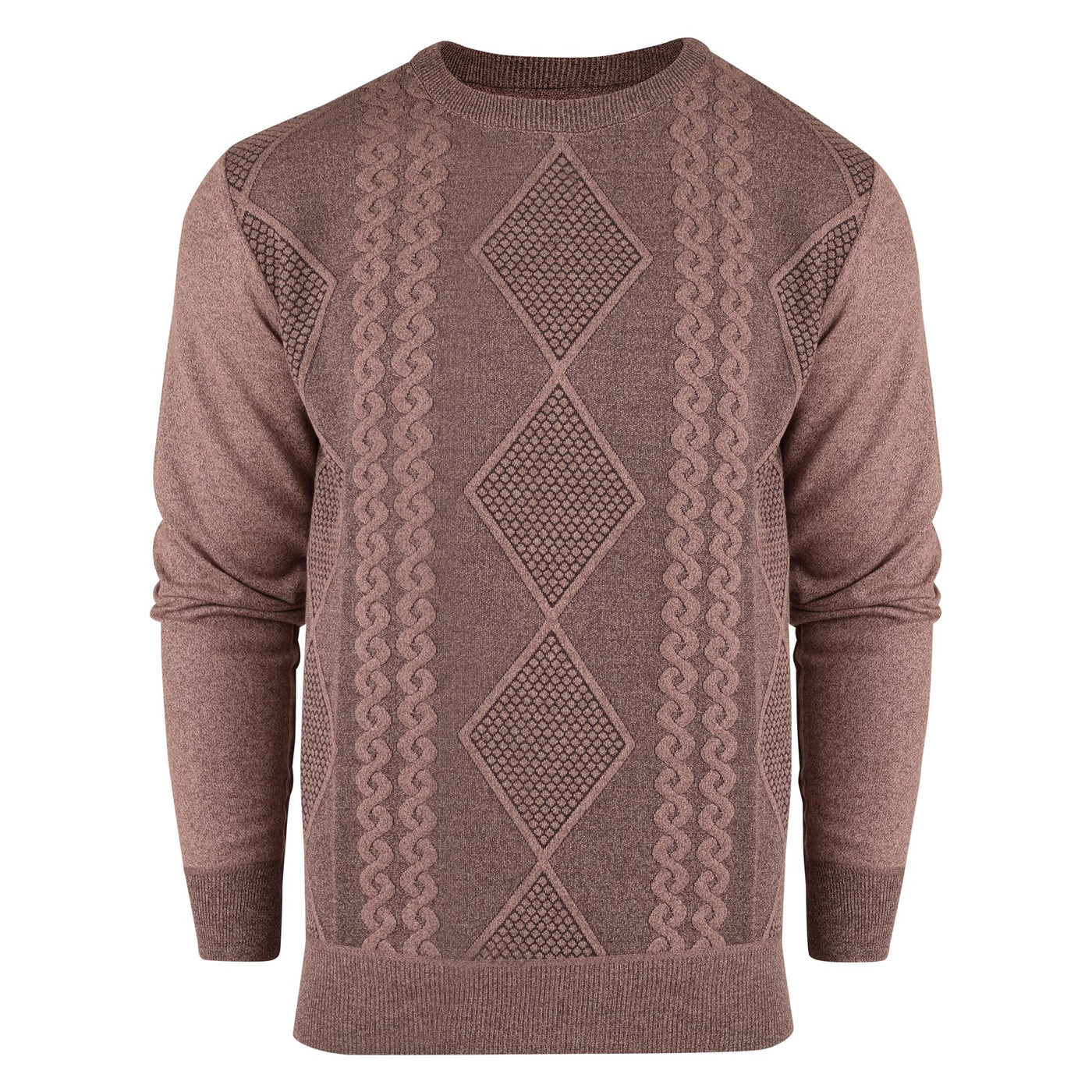 Mens Cable Knit Jumper Crew Neck Long Sleeve Pullover Soft Warm Round Neck Winter Knitwear Black Blue Brown  M L XL XXL