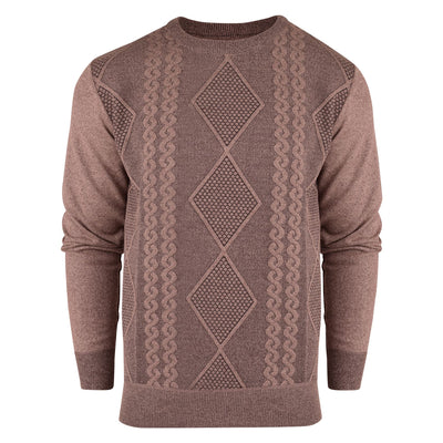 Mens Cable Knit Jumper Crew Neck Long Sleeve Pullover Soft Warm Round Neck Winter Knitwear Black Blue Brown  M L XL XXL