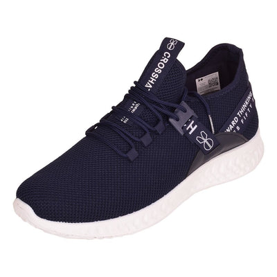 Crosshatch Mens Lace Up Light Trainers Cushioned Low Casual Summer Shoes Breathable