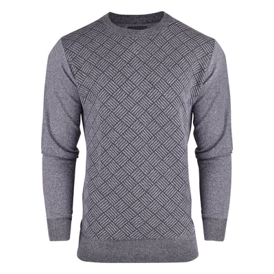 Mens Classic Crew Neck Jumper Long Sleeve Pullover Soft Warm Round Neck Winter Knitwear Charcoal Navy Blue Brown  M L XL XXL