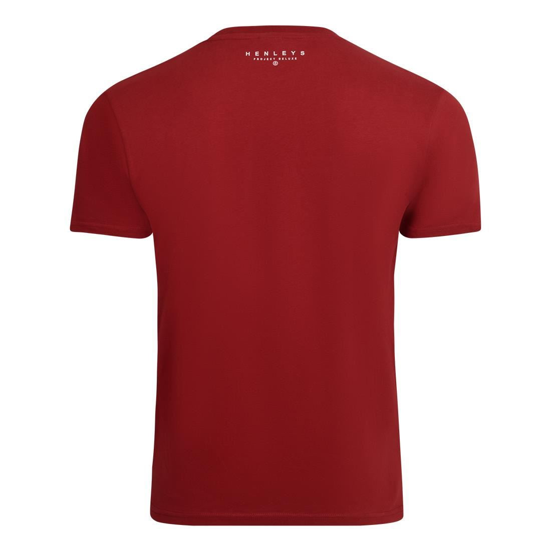 Henleys Mens Original Designer Classic Logo Crew Neck T Shirt Retro Summer Classic Breathable & Lightweight Ideal For Leisure & Summer