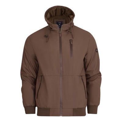 Mens Plain Hood Windbreaker Jacket Outdoor Basic  Lightweight Summer Coat Transitional Hooded Top- Zipped Side Pockets, inner pocket