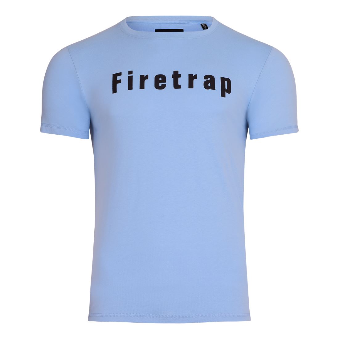 Mens Firetrap T-Shirt Designer Branded Chest Logo Short Sleeve Casual Cotton Black Red Sky Blue White Navy S M L XL XXL