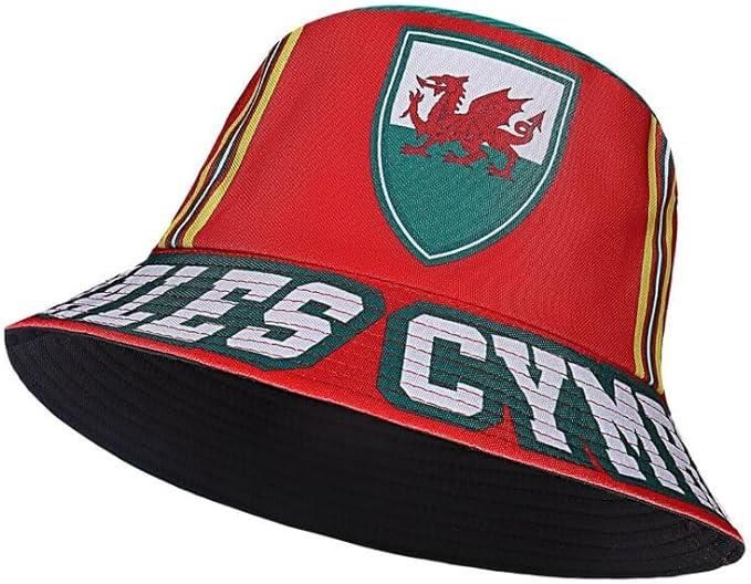 Wales Bucket Hat Cymru Welsh Dragons Supporter Rugby Football National Sun Hat