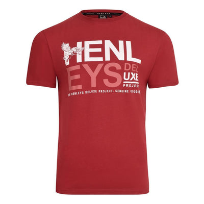 Henleys Mens Original Designer Classic Logo Crew Neck T Shirt Retro Summer Classic Breathable & Lightweight Ideal For Leisure & Summer