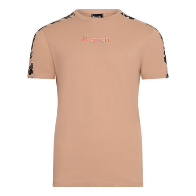 Bench Original Mens Crew Neck Shirt Sleeve T Shirt Casual Camo Camouflage Designer Logo Round Neck Tee Classic Fit