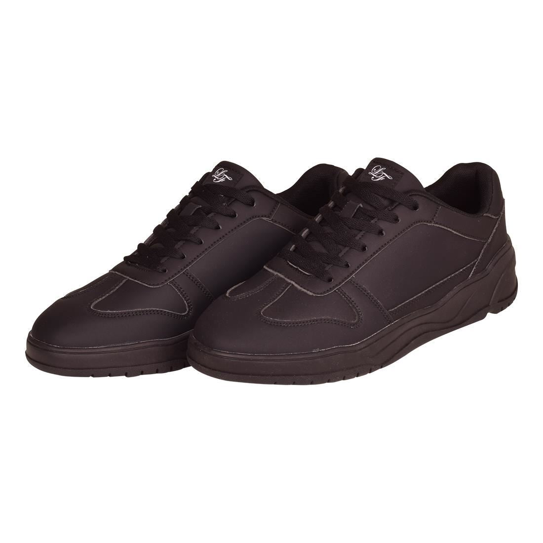 Loyalty And Faith Mens All Black Plain Low Lace Up Trainers Basic Casual Shoes Black Sole Ideal for Work, School, Everyday wear