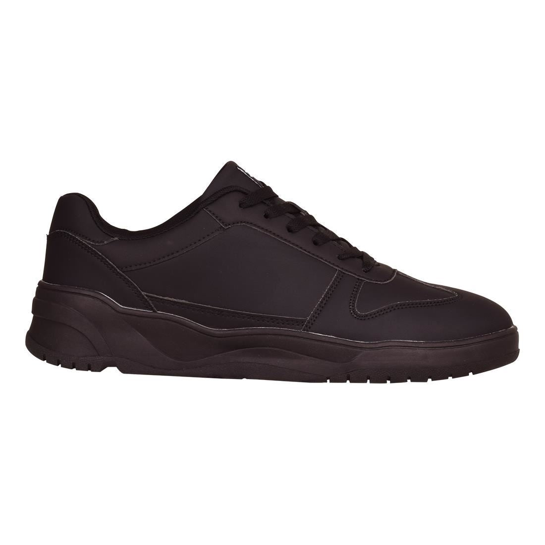 Loyalty And Faith Mens All Black Plain Low Lace Up Trainers Basic Casual Shoes Black Sole Ideal for Work, School, Everyday wear