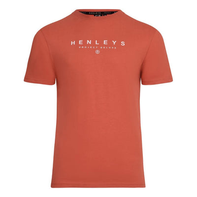 Henleys Mens Original Front and Back Logo Designer Crew Neck T Shirt Short Sleeve Casual Men's Tops Large Back Print