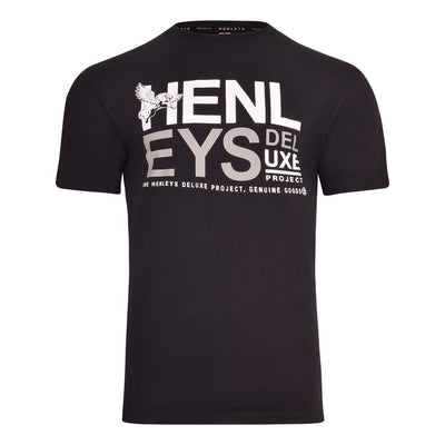 Henleys Mens Original Designer Classic Logo Crew Neck T Shirt Retro Summer Classic Breathable & Lightweight Ideal For Leisure & Summer