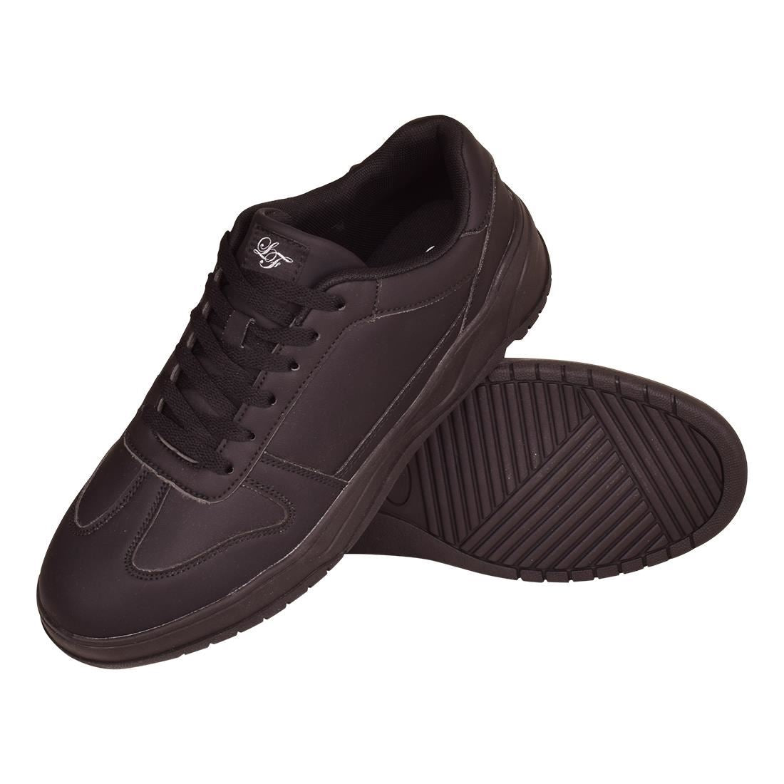 Loyalty And Faith Mens All Black Plain Low Lace Up Trainers Basic Casual Shoes Black Sole Ideal for Work, School, Everyday wear