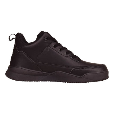 Loyalty And Faith Mens All Black Plain Trainers Lace Up Hi Top Trainers Lace Fastening Cushioned Black Sole Trainers