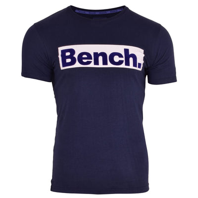 Bench Mens Richmond Short Sleeved Crew Neck T Shirt Graphic Large Logo Cotton Tee